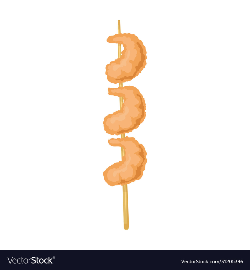 Shrimp skewer iconcartoon icon