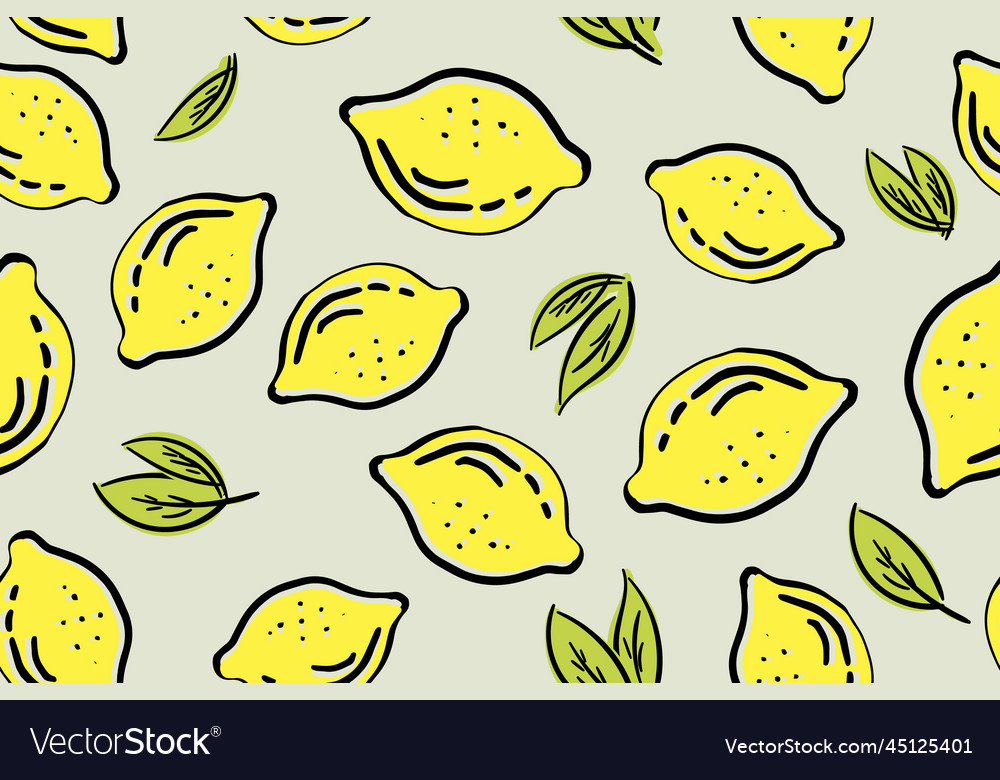 Abstract lemon seamless pattern endless vector image Abstract lemon seamless pattern endless
