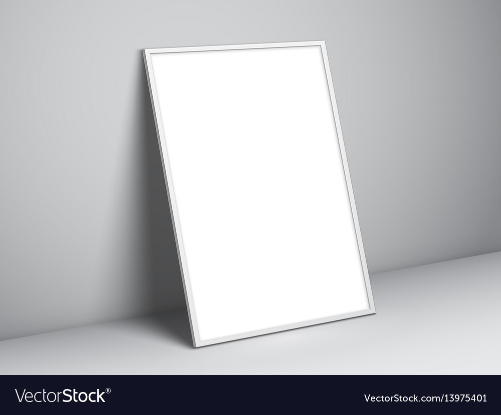 Blank white poster template Royalty Free Vector Image