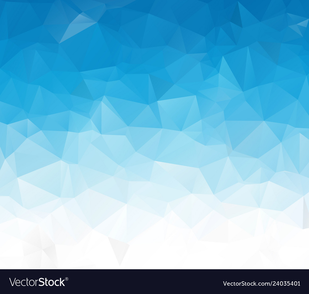 Blue White Light Polygonal Mosaic Background Vector Image