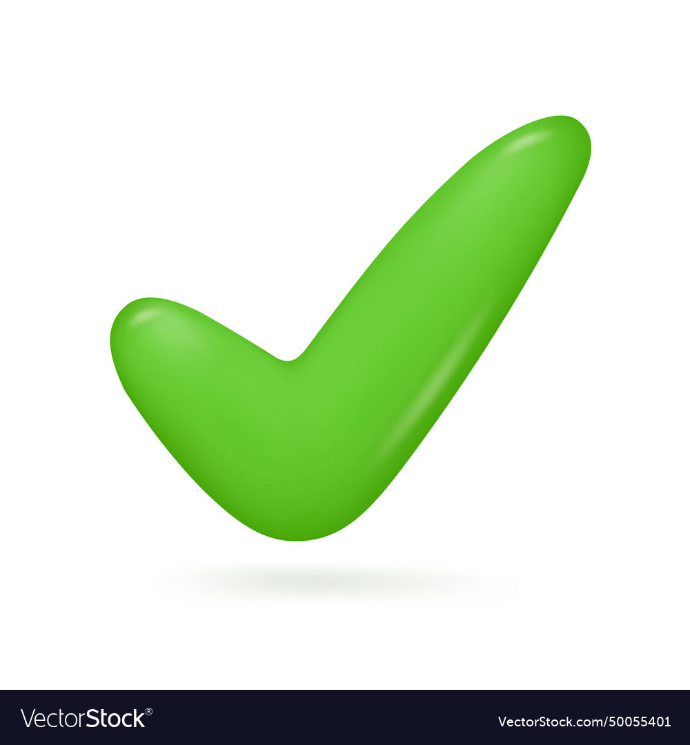 Check mark on green button authentication vector image Check mark on green button authentication