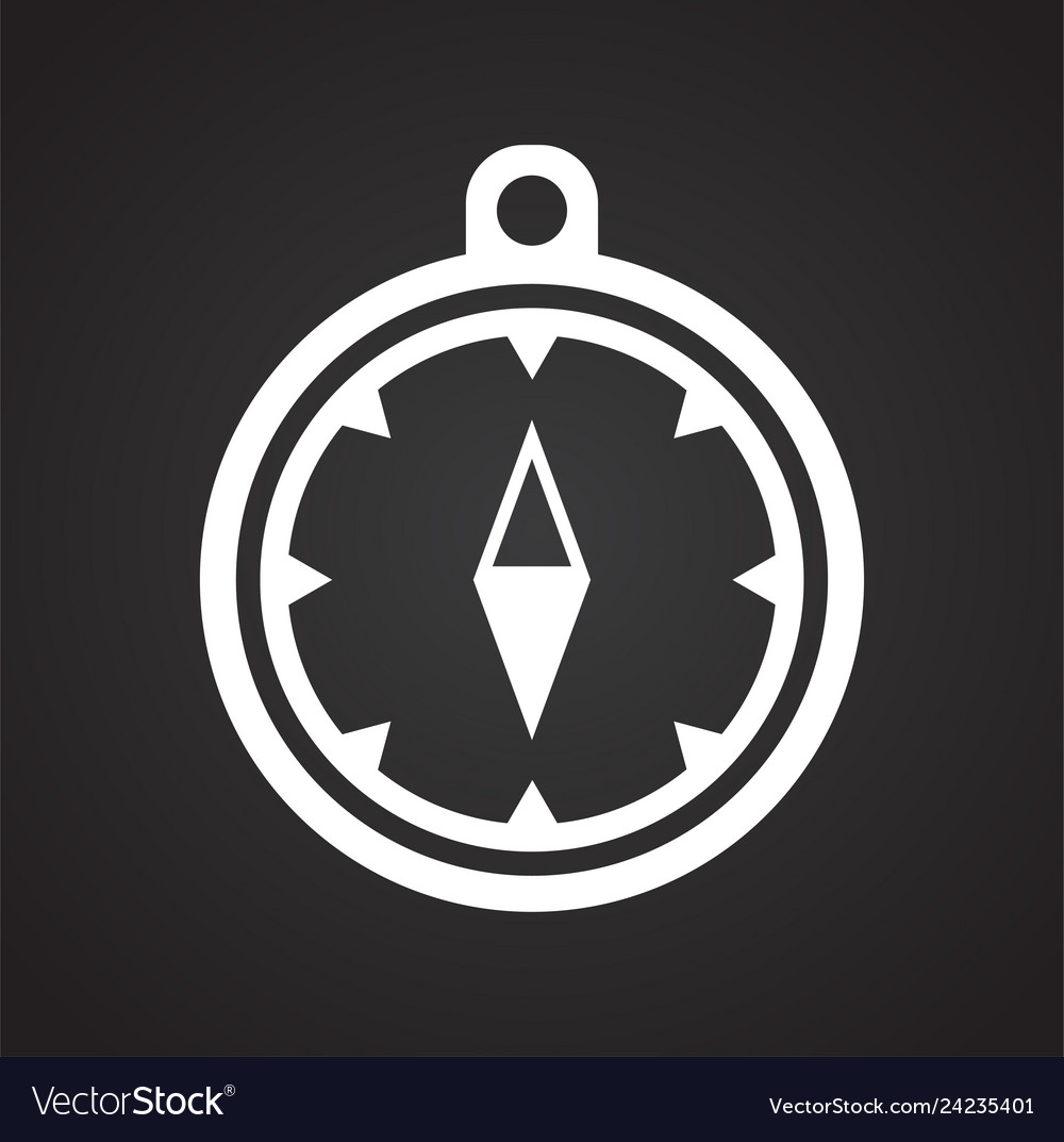 Compass icon on background for graphic and web