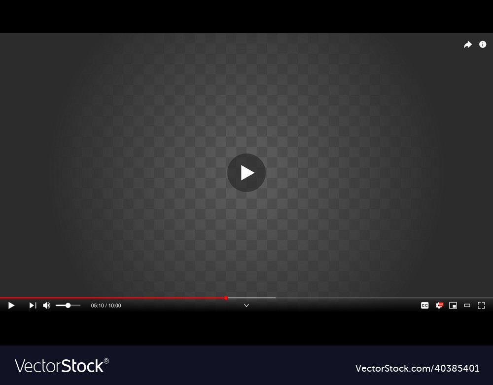 Desktop web video player vector image Desktop web video player