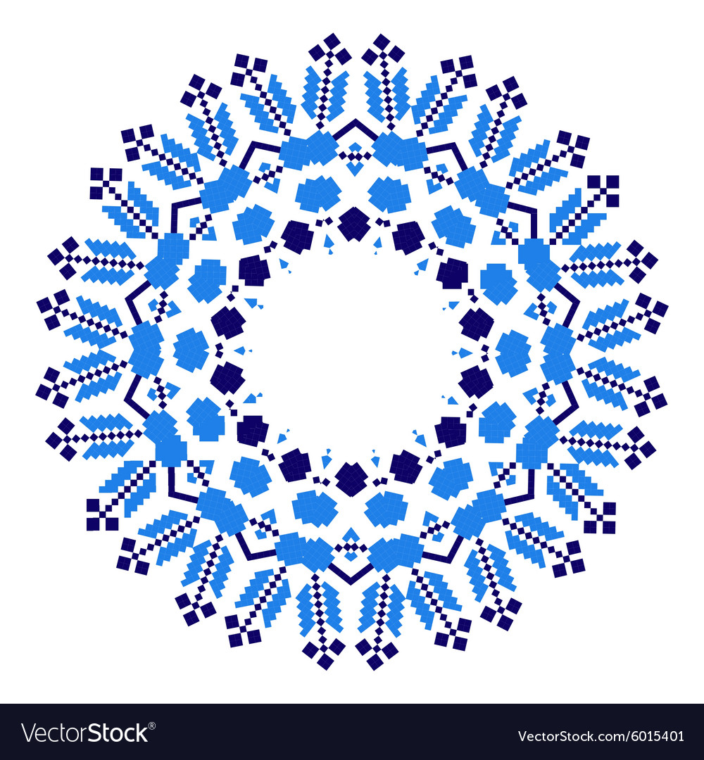 Ethnische Ornament Mandala geometrische Muster in blau