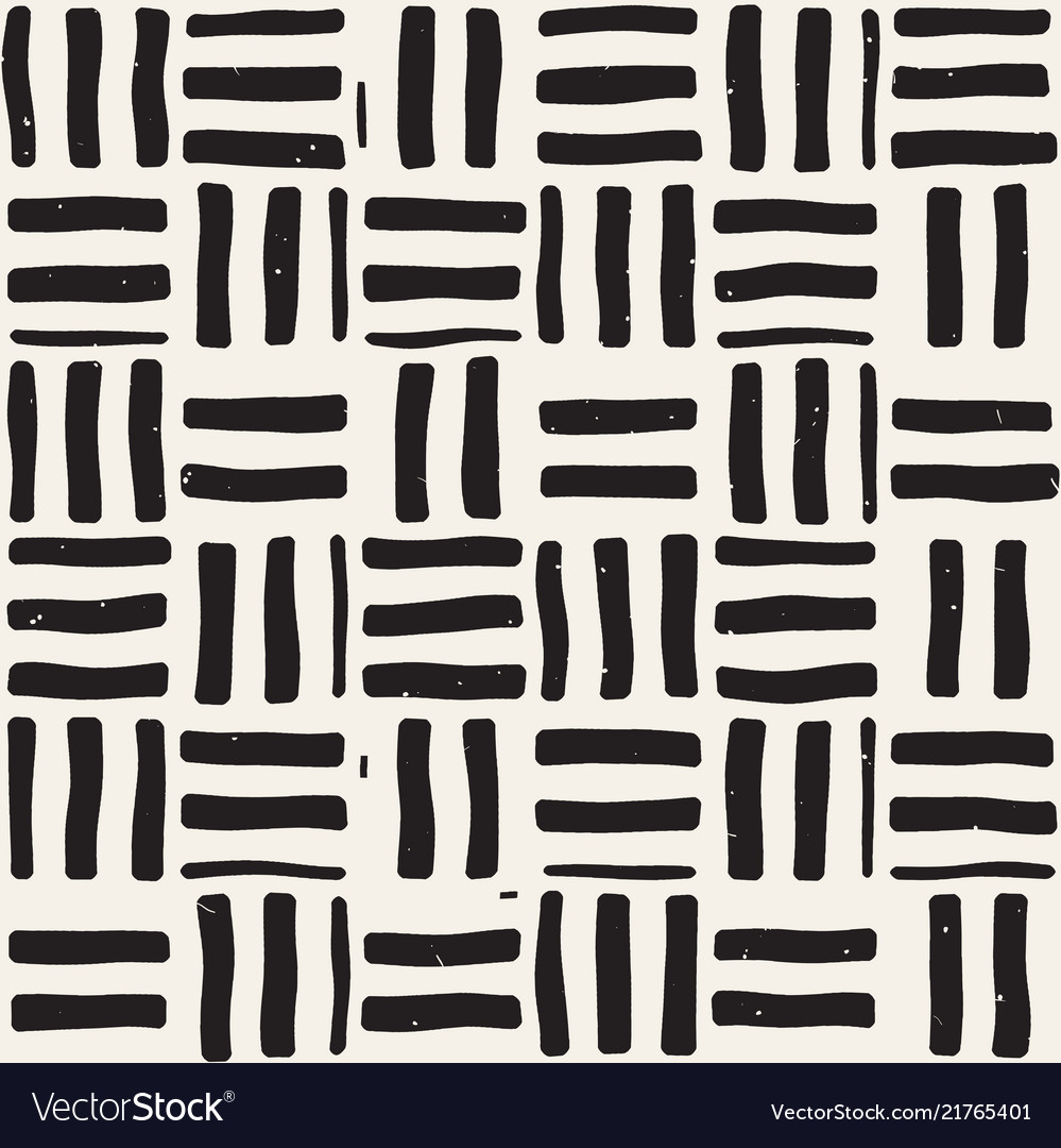 Hand drawn seamless repeating pattern with lines vector image Hand drawn seamless repeating pattern with lines