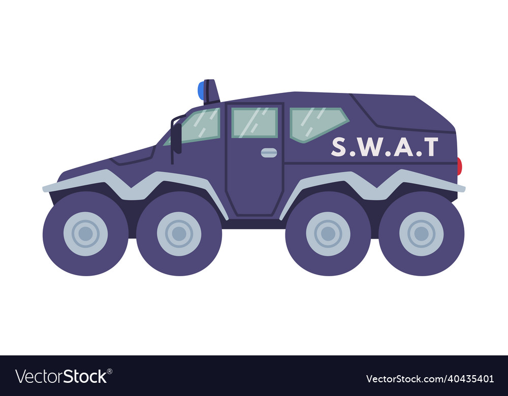 Heavy truck as swat vehicle or rescue Royalty Free Vector