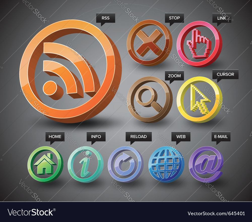 Modern 3D Web Icons