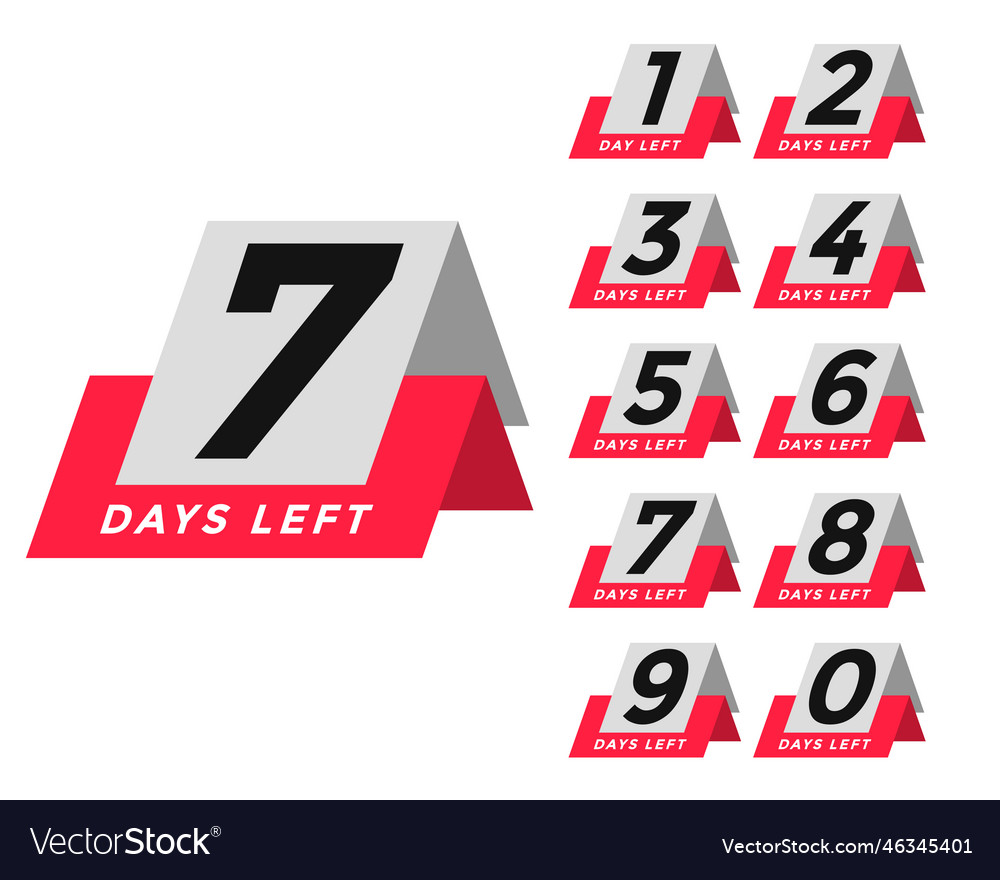 Number of days left template in tag style