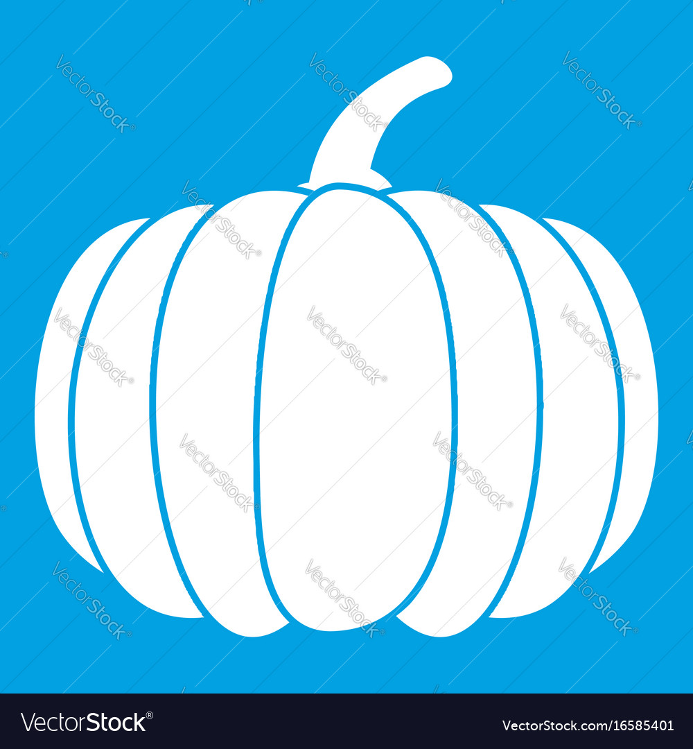 Pumpkin icon white Royalty Free Vector Image - VectorStock