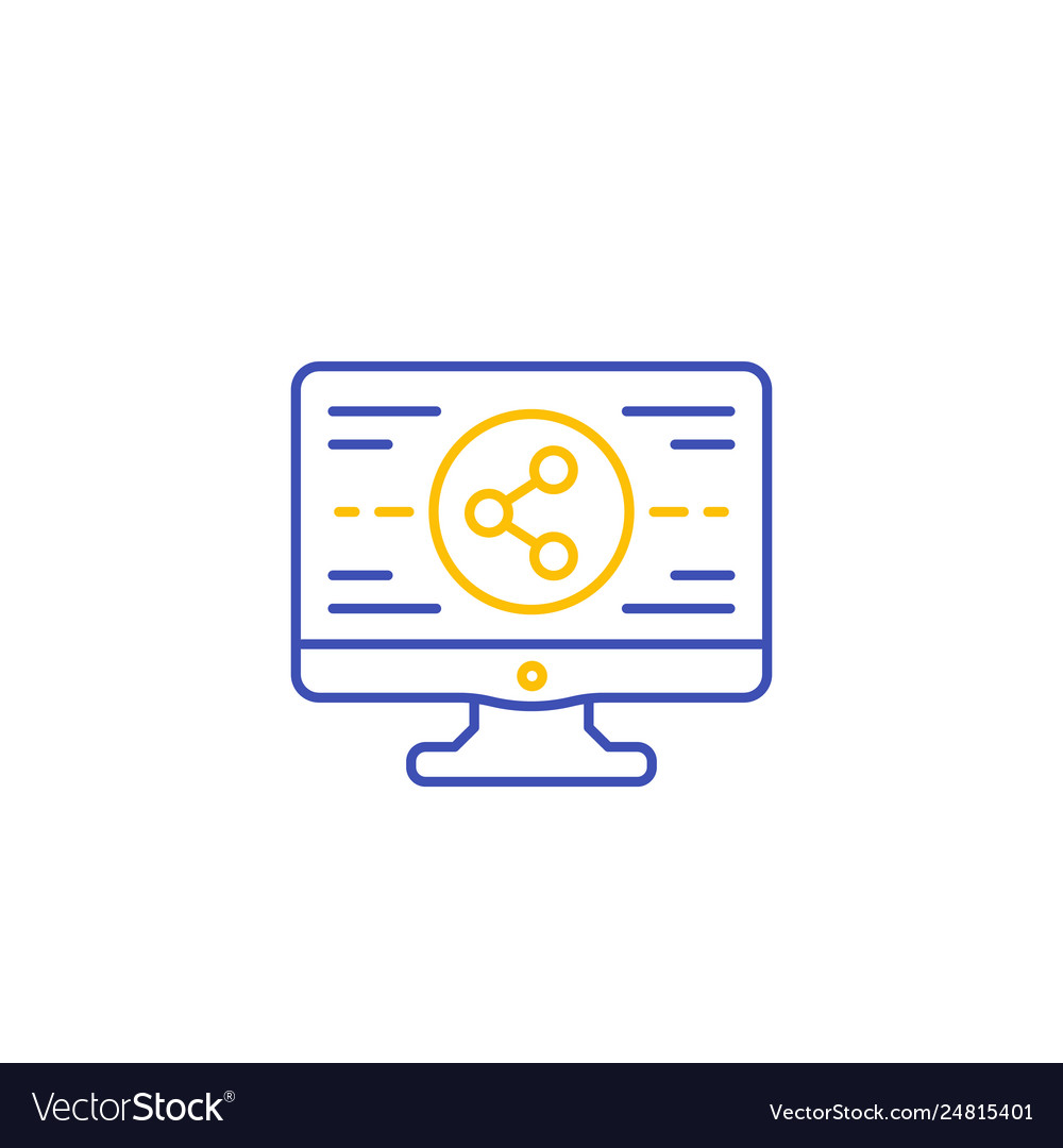 Shared screen linear icon