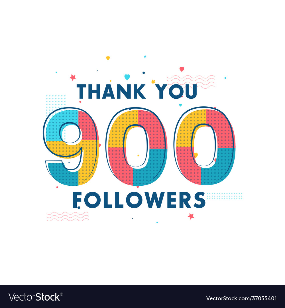 Thank you 900 followers celebration greeting card