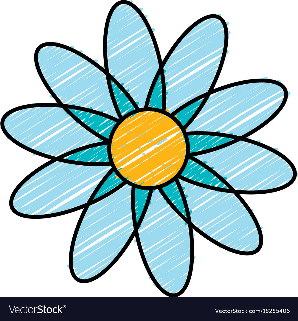 Beautiful flower isolated icon