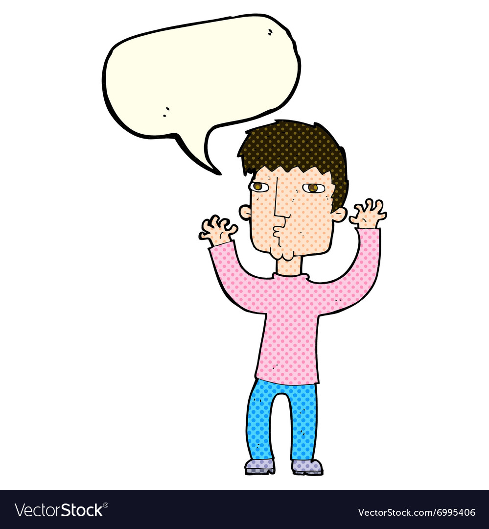 Cartoon anxious man with speech bubble Royalty Free Vector Cartoon anxious man with speech bubble Royalty Free Vector