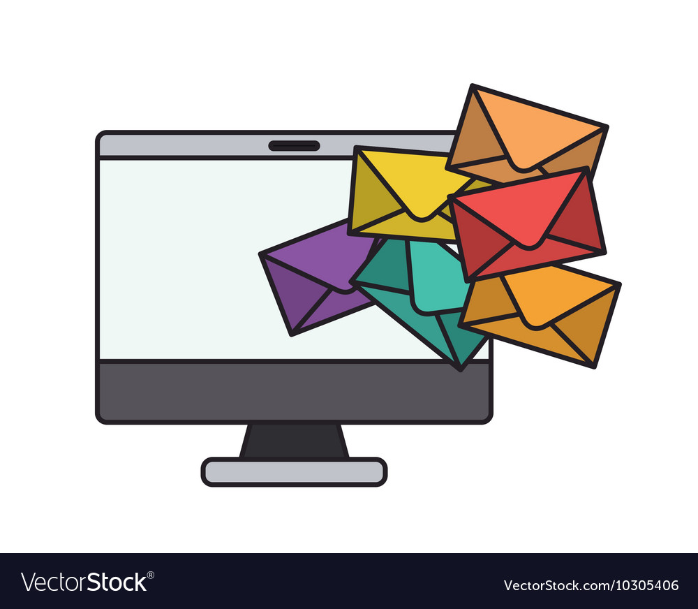 Computer desktop isolated icon