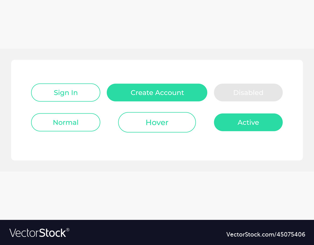 Creating account ui elements kit vector image Creating account ui elements kit