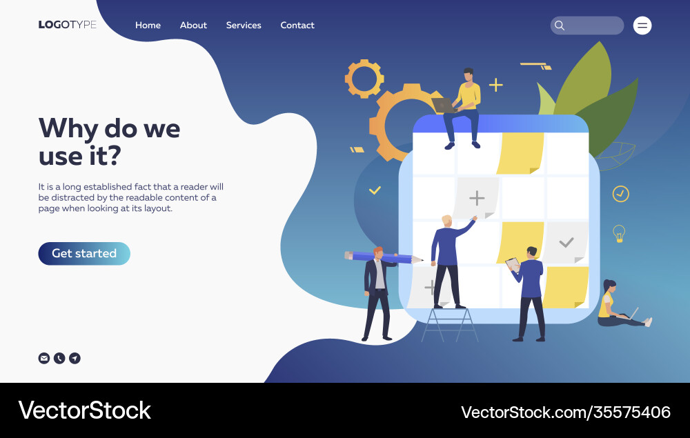 Employers planning work Royalty Free Vector Image