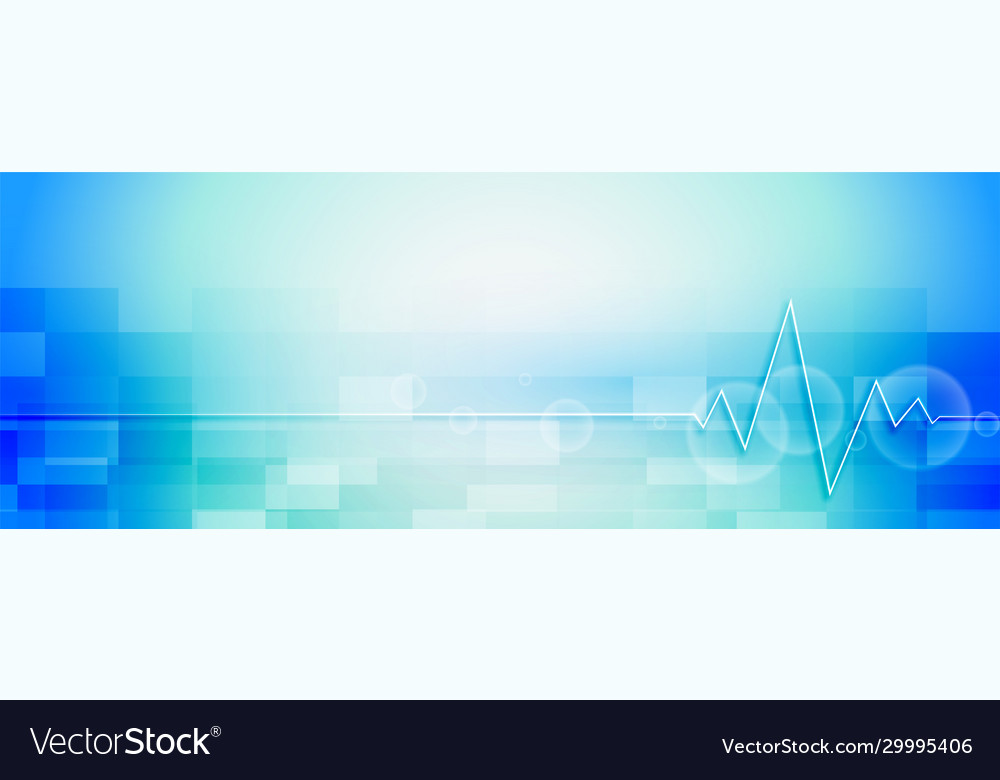 Healthcare and medical science banner in blue