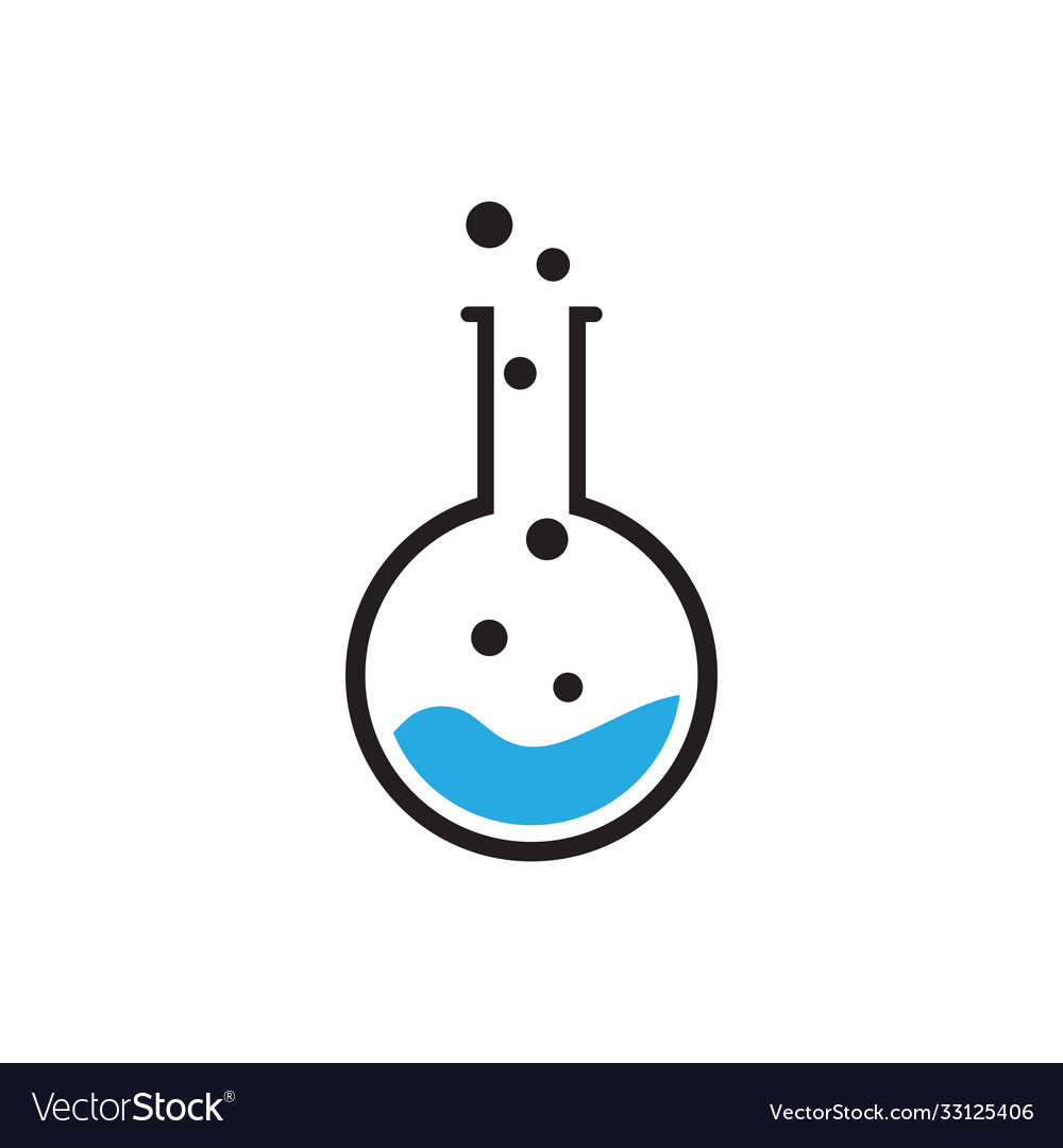 Lab flask icon design template isolated vector image Lab flask icon design template isolated