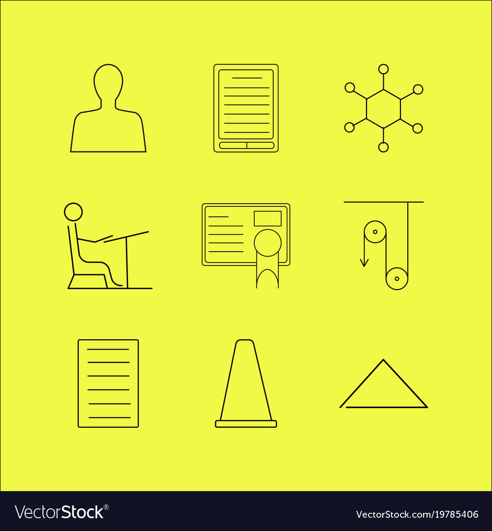 Science linear icon set simple outline icons