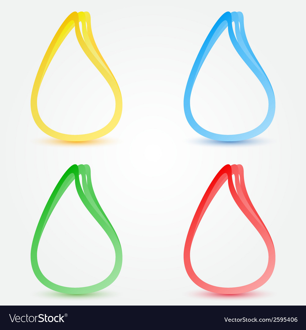 Set of minimal color drops