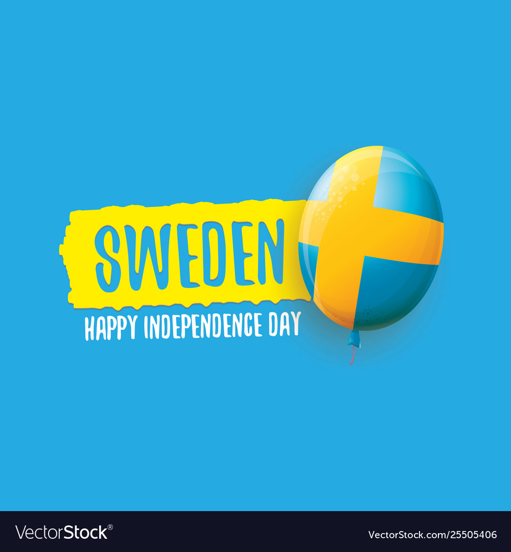 Sweden independence day celebration banner Vector Image