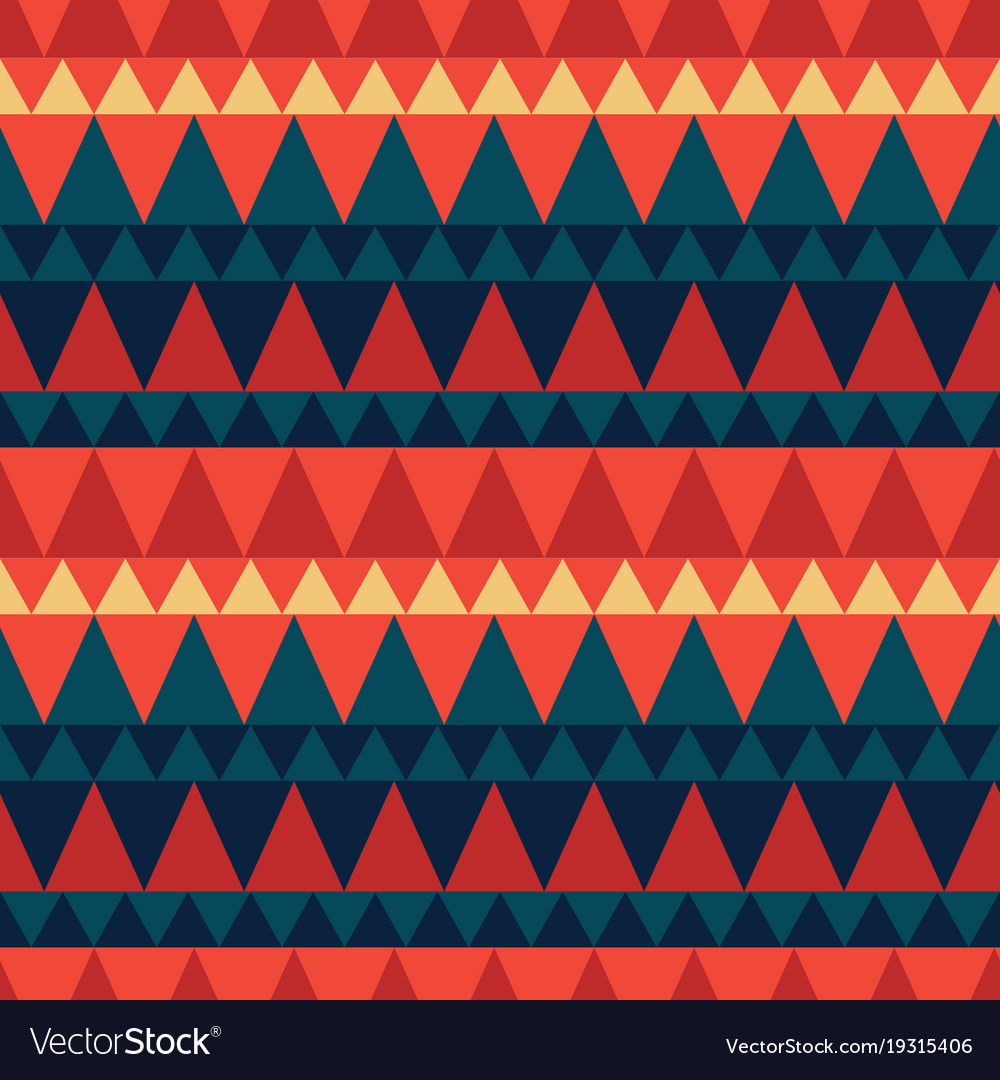 Triangular forest mountain seamless pattern