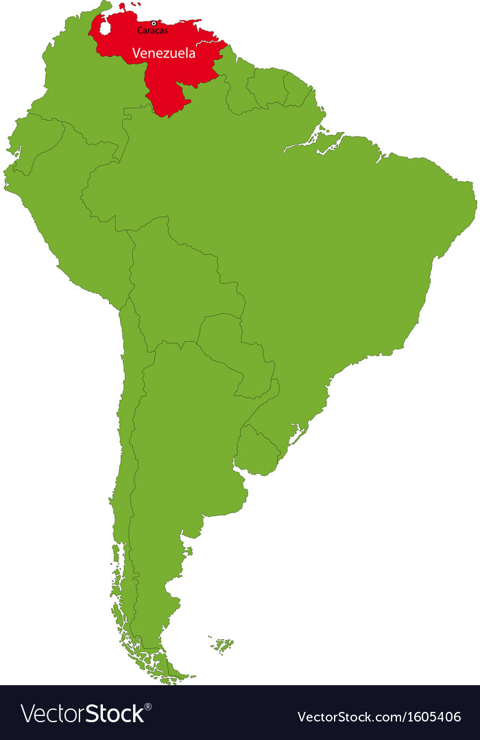 Where Is Venezuela On A Map Venezuela Map Royalty Free Vector Image - Vectorstock