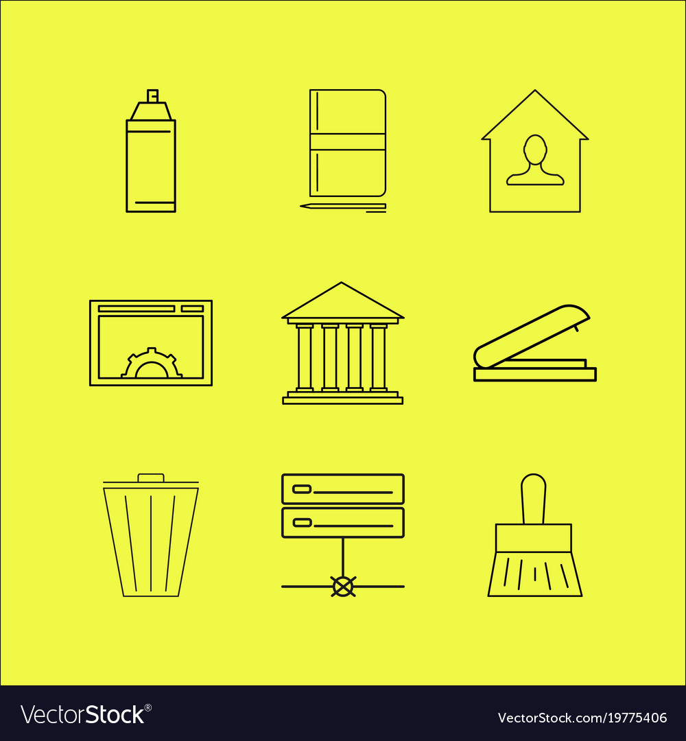 Web linear icon set simple outline icons