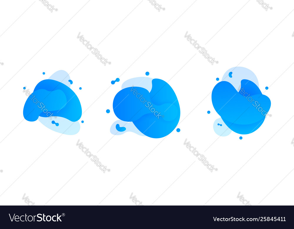 Abstract liquid shape with gradient design