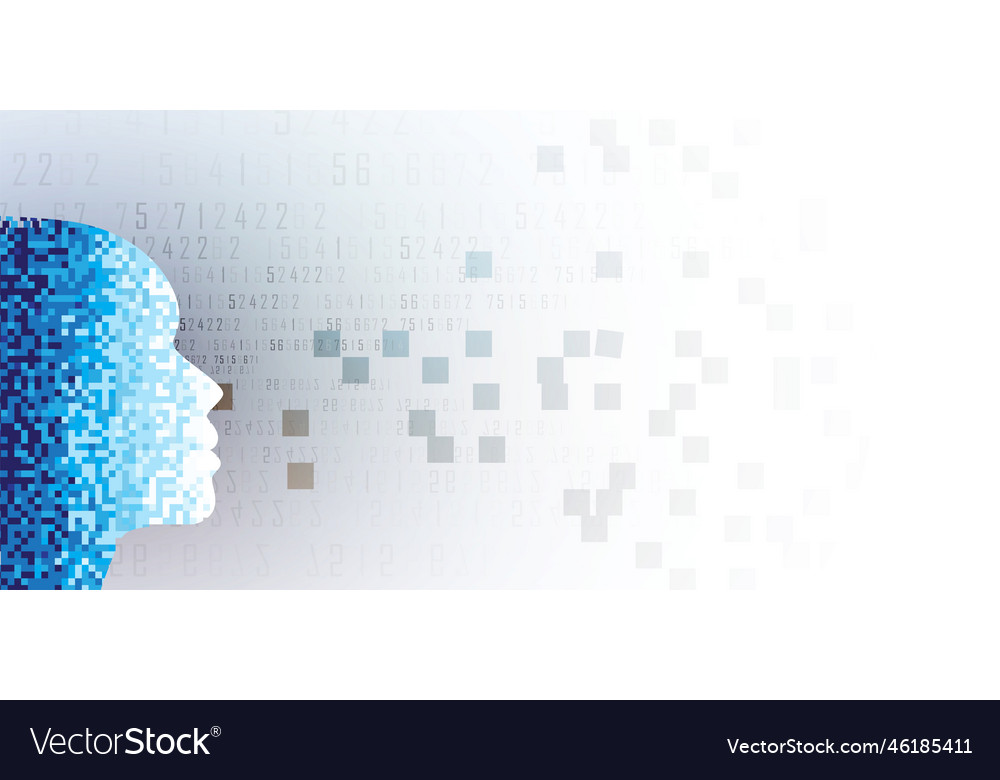 Artificial intelligence technology web background vector image Artificial intelligence technology web background