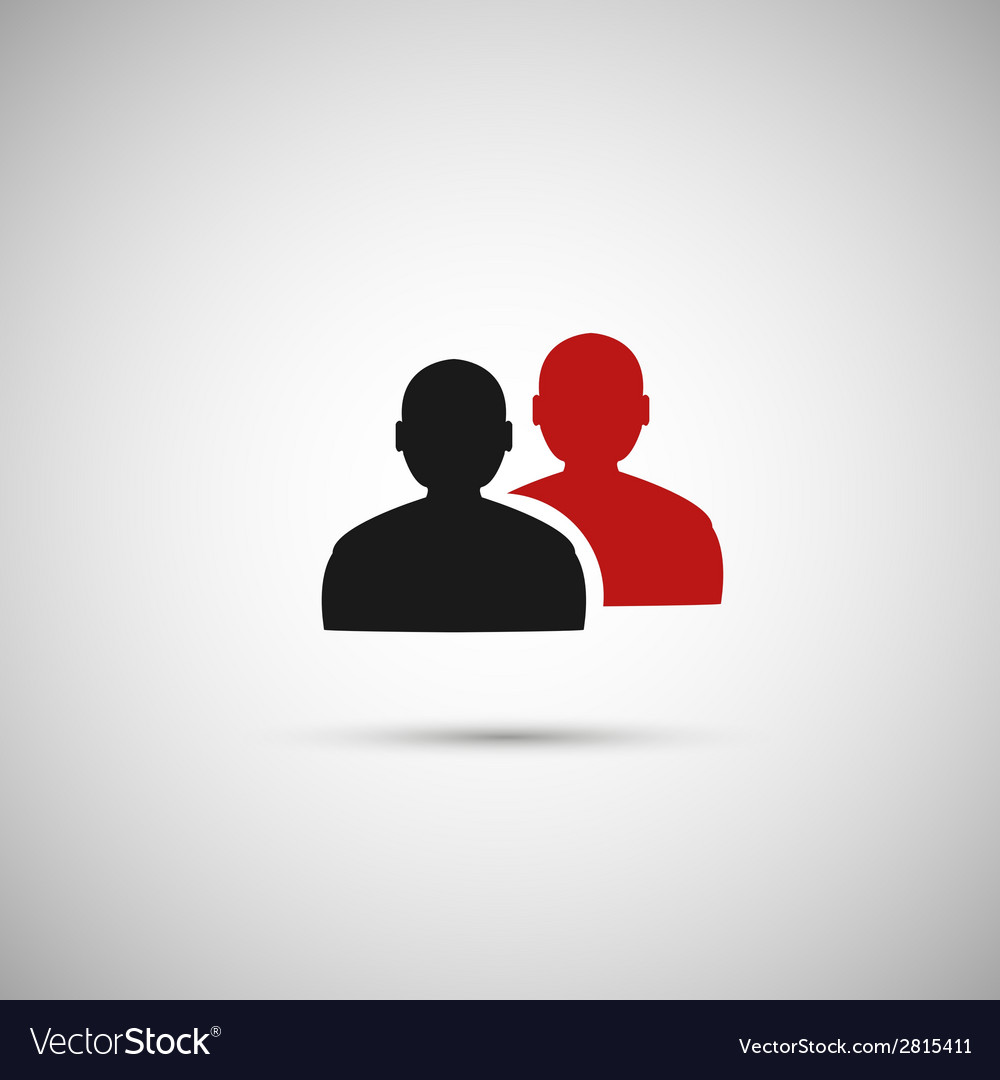 Black and red flat icon people eps Royalty Free Vector Image
