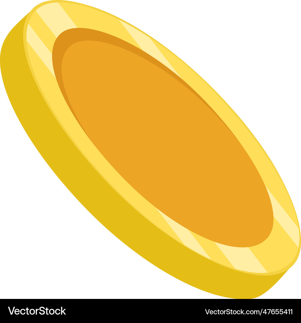Isolated empty golden coin Royalty Free Vector Image