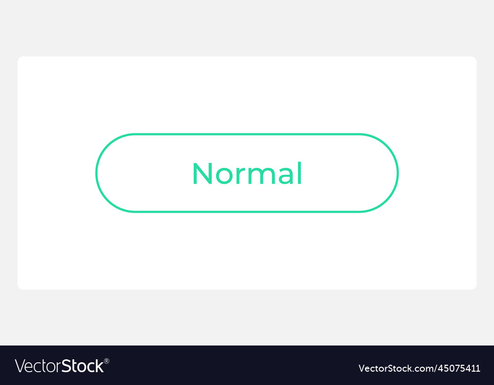 Normal register button state ui element template vector image Normal register button state ui element template