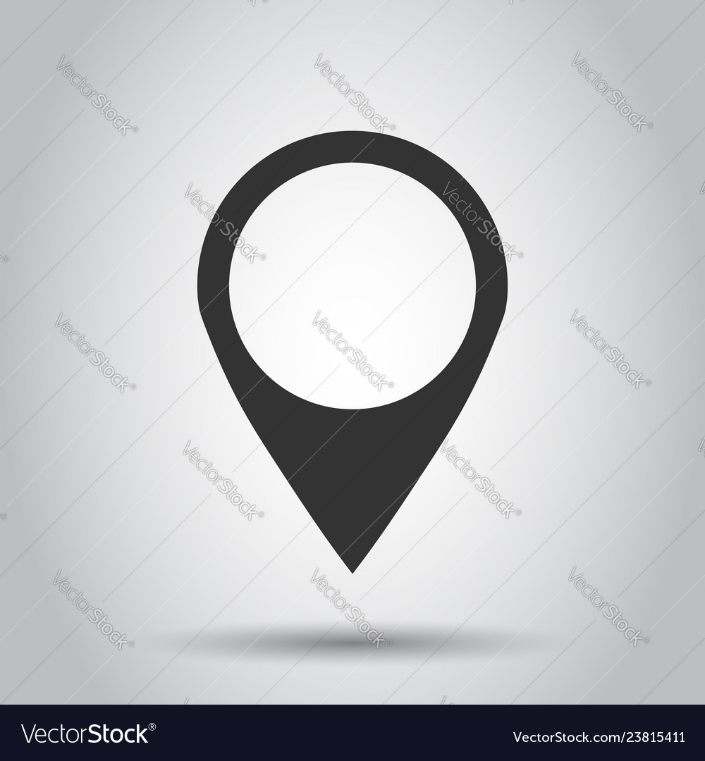 Pin map icon in flat style gps navigation