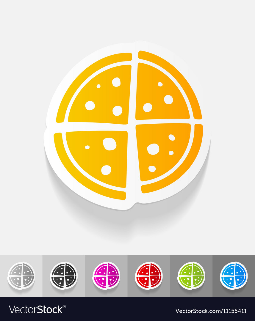 Realistic design element pizza