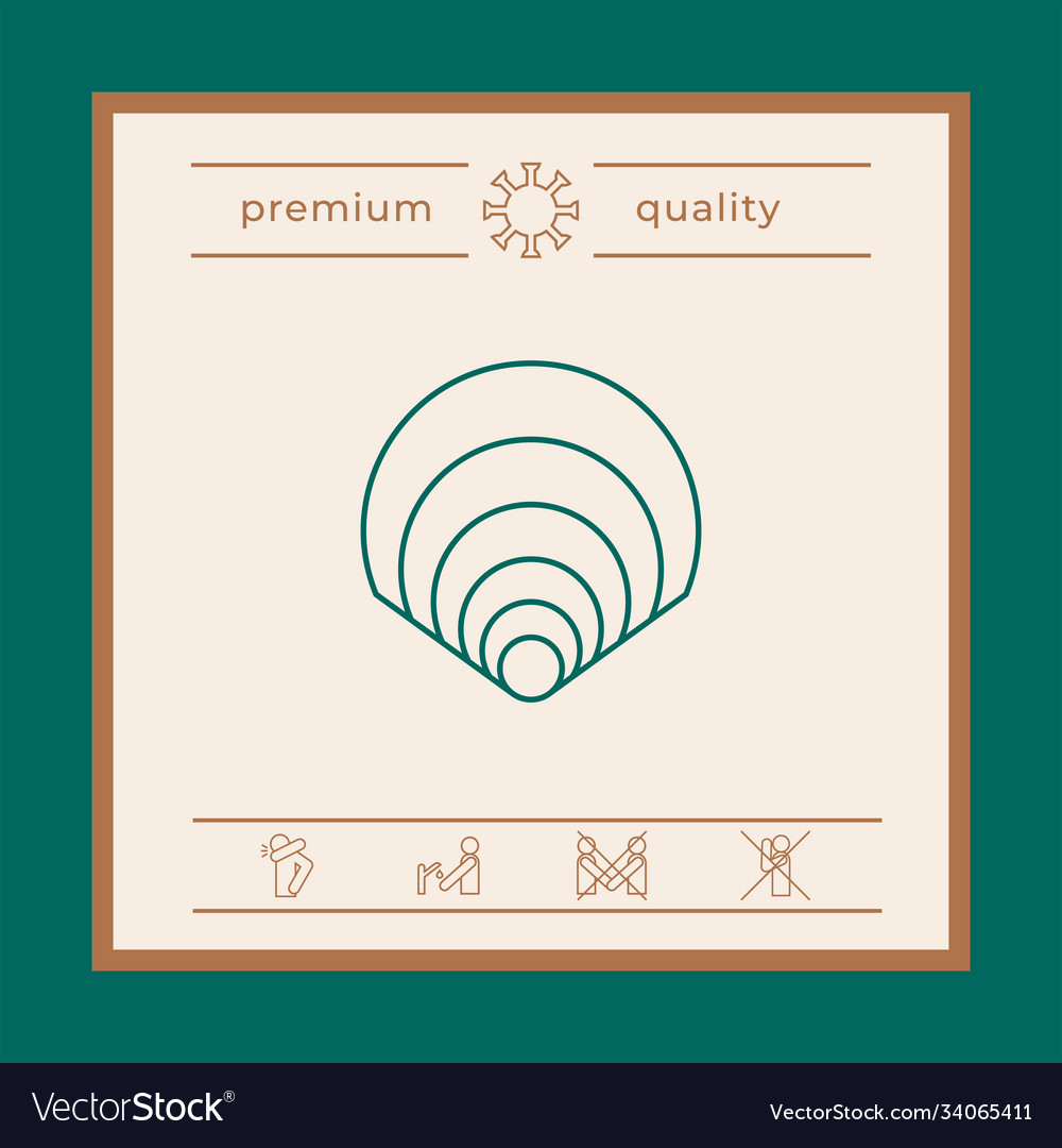 Shell symbol - line icon for your design
