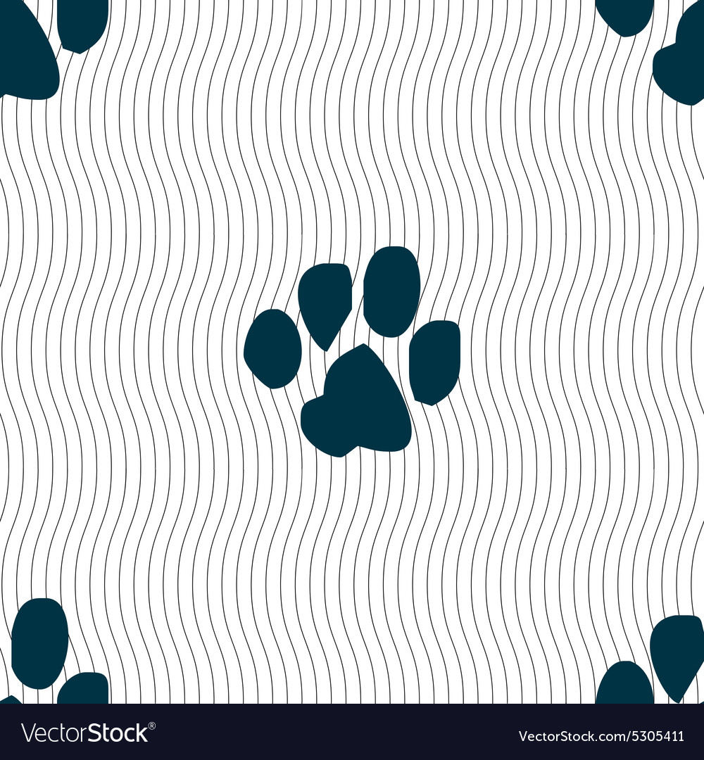 Trace dogs icon sign seamless pattern