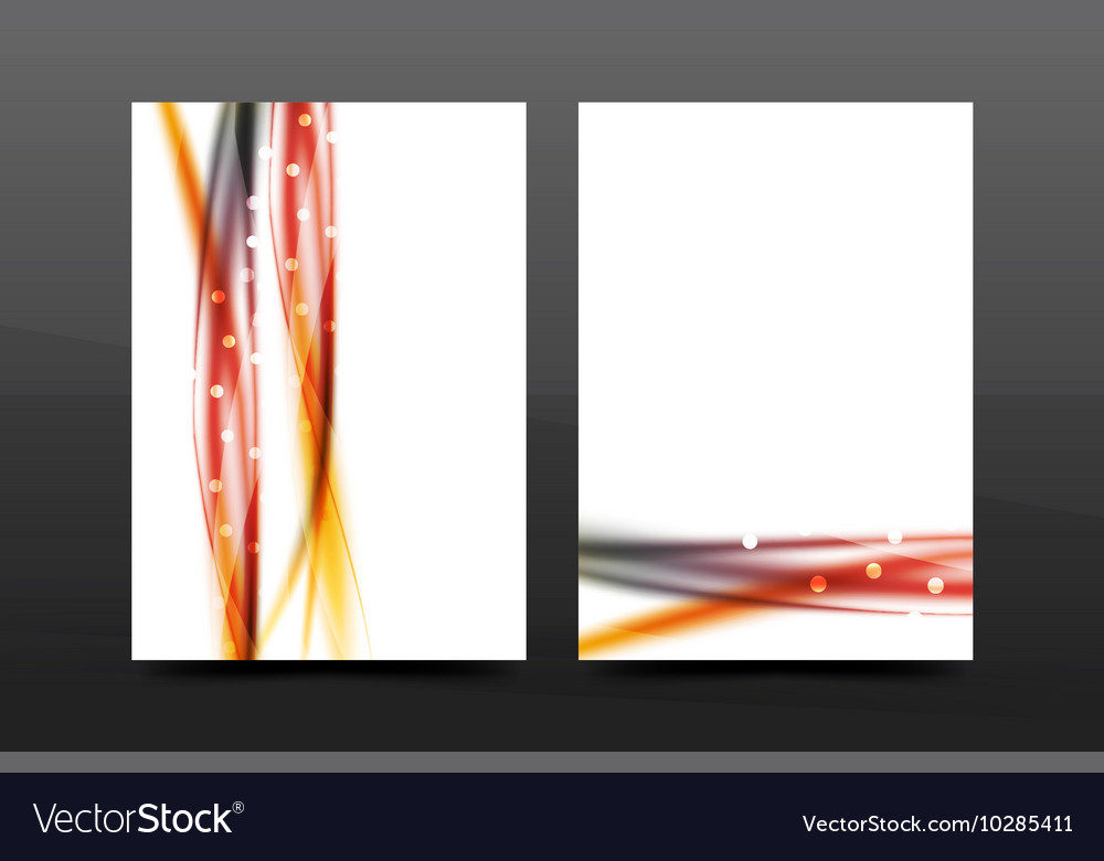 Wave pattern a4 annual report template
