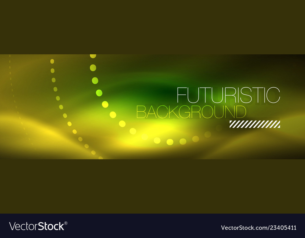 Yellow neon abstract background with dotted