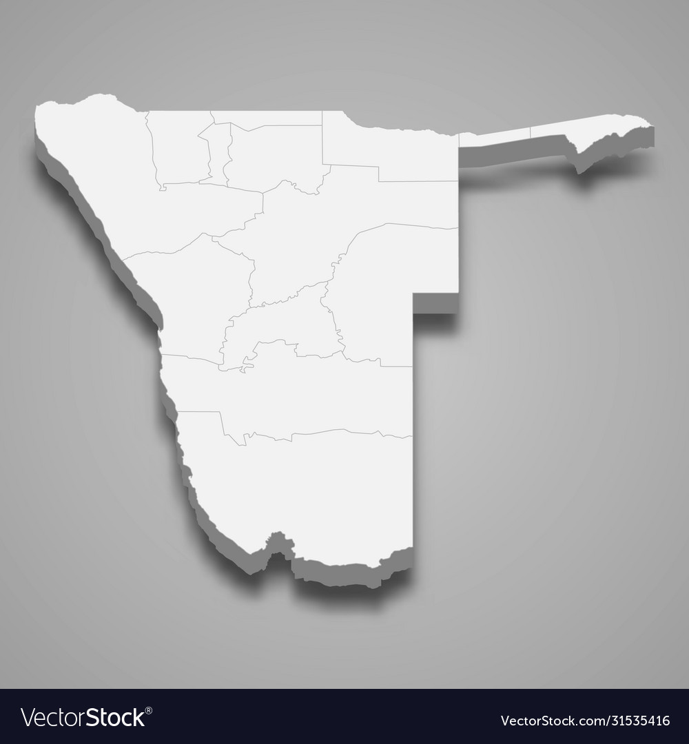 3d map with borders regions template for your