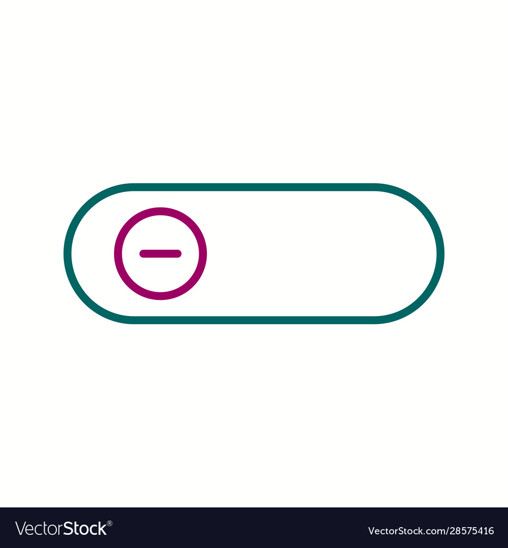 Beautiful slide button line icon