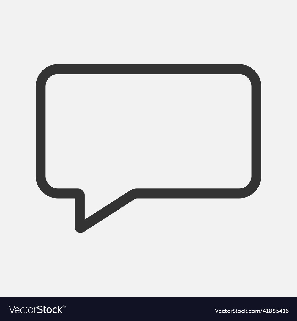 Chat message icon isolated flat design vector image Chat message icon isolated flat design