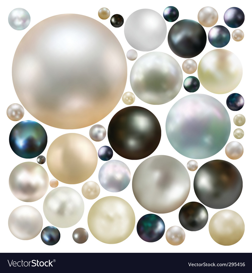 Coloured Pearls Royalty Free Vector Image Vectorstock 8683