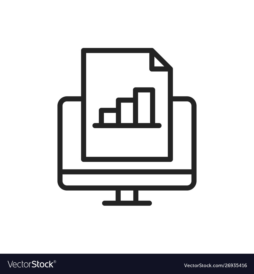 Data analysis web icons in line style graphs vector image Data analysis web icons in line style graphs