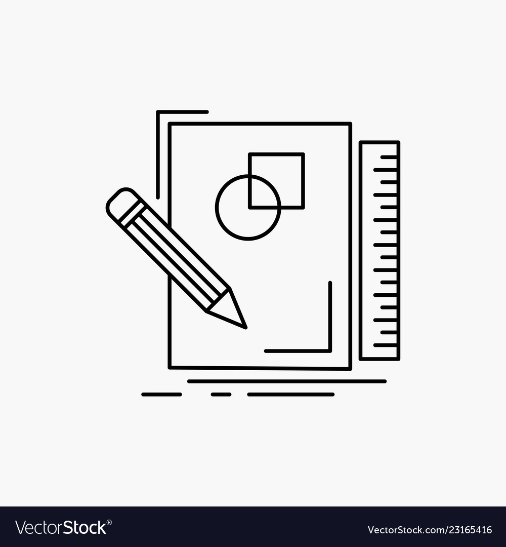 Geometric Sketch Icon - Line Art