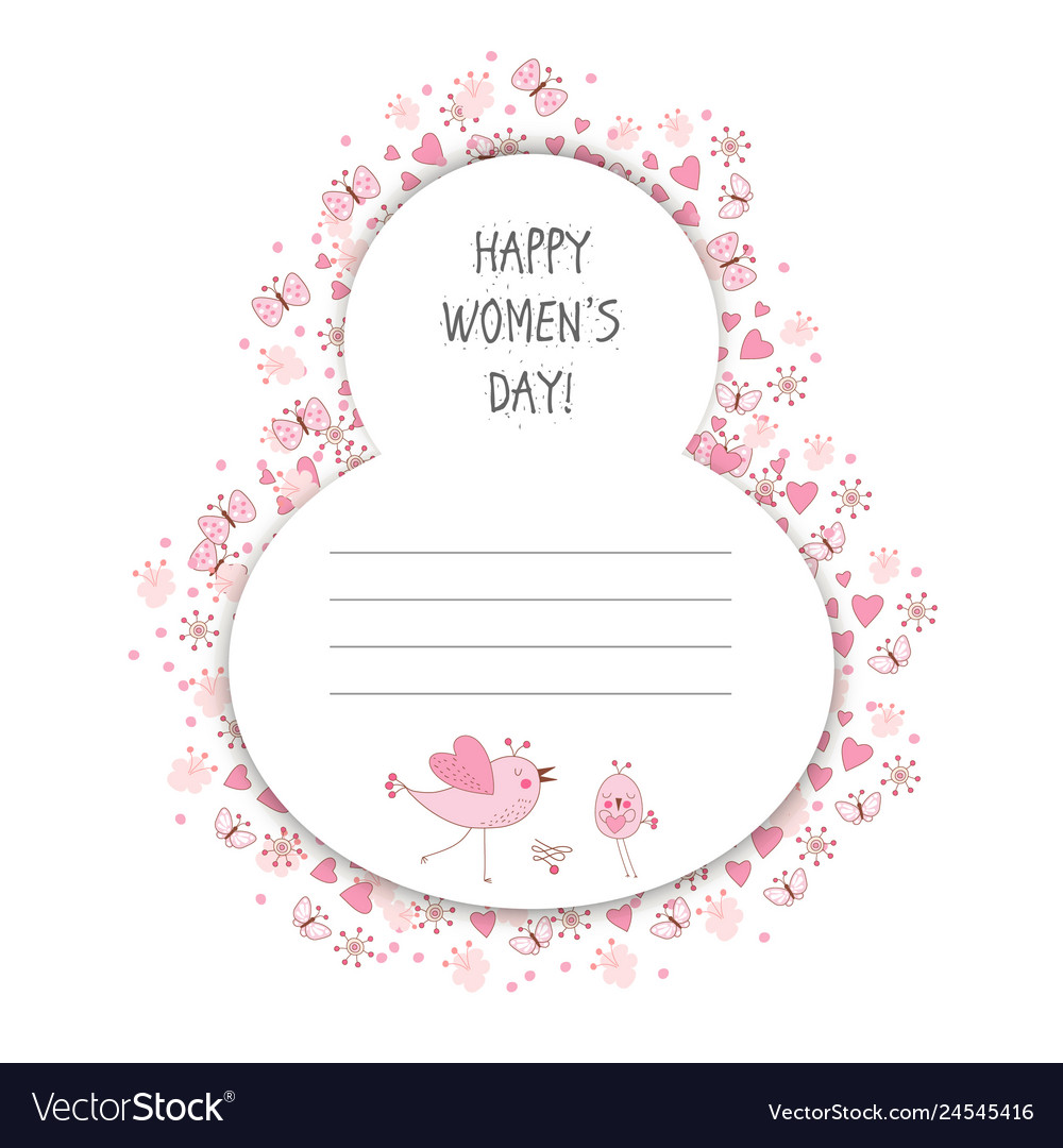 Greeting card with march 8 - womens day design