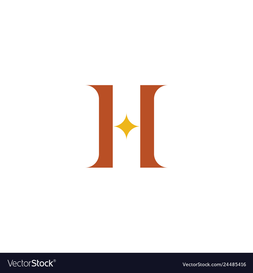 H logotype symbol element sign Royalty Free Vector Image