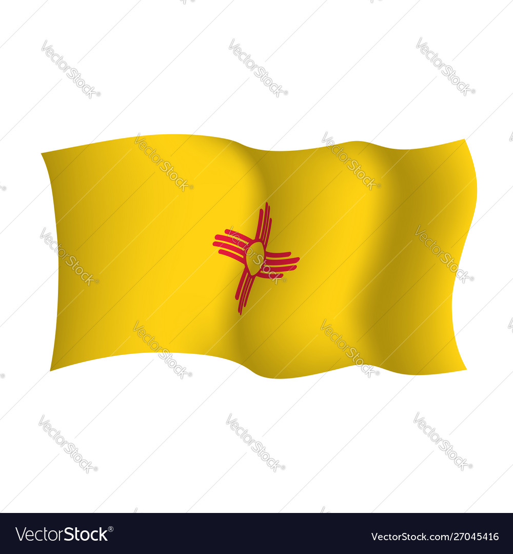 New mexico waving flag united states america