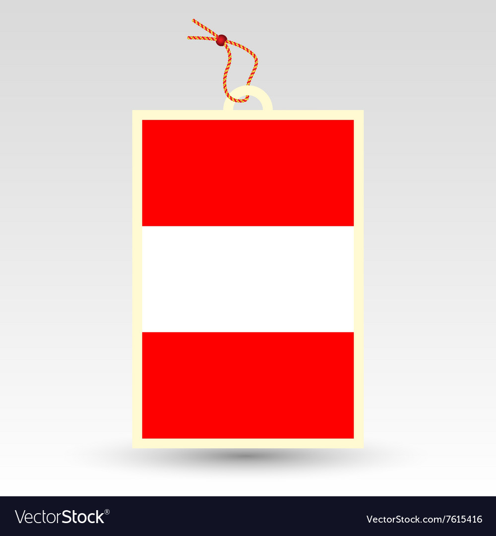 Peruvian flag made in tag