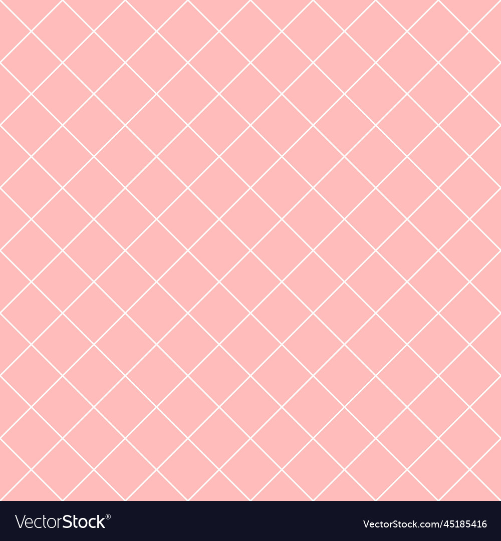 Pink seamless diagonal grid pattern Royalty Free Vector